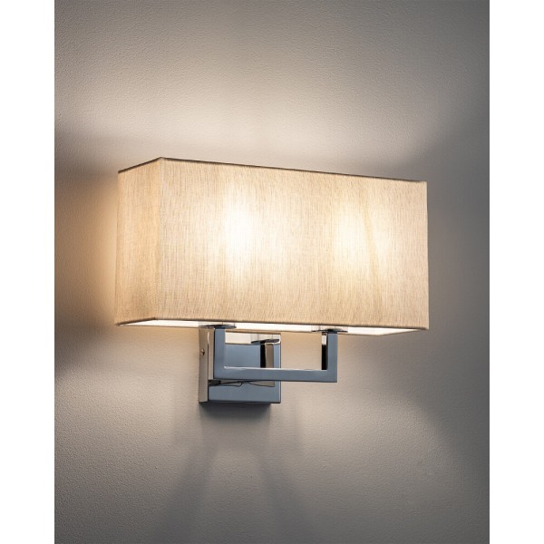 Бра, настенный светильник Nowodvorski 11784 Hotel Mood E27 2x10W IP20 светло-бежевый - фото №1