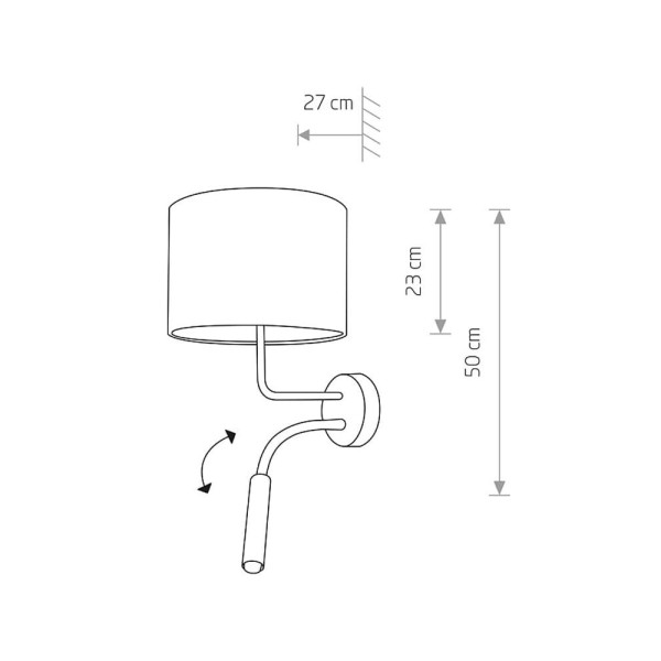 Бра, настінний світильник Nowodvorski 9073 Hotel Plus IP20 Wh - фото №1