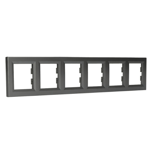 Рамка на 6 мест сталь Asfora, EPH5800662 - фото №1