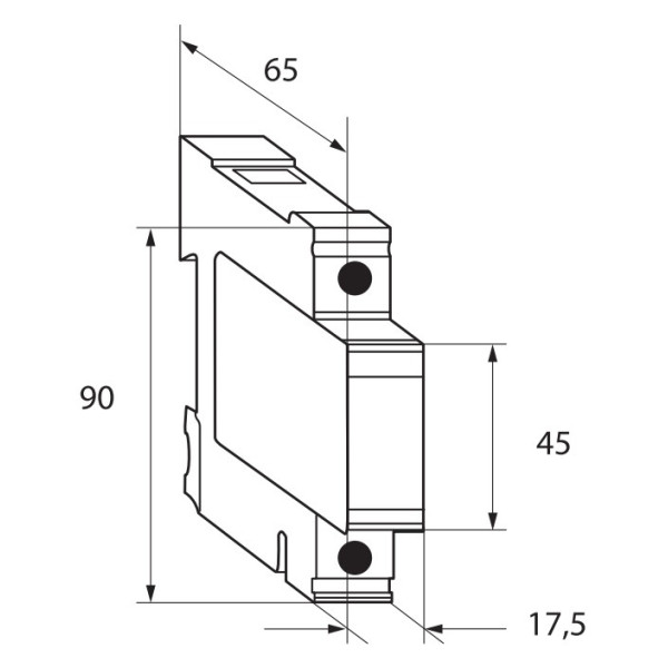 База (гнездо) для модуля защитного разрядника Schrack IS010201 Vartec 1P класс D VMG/VEPG - фото №1