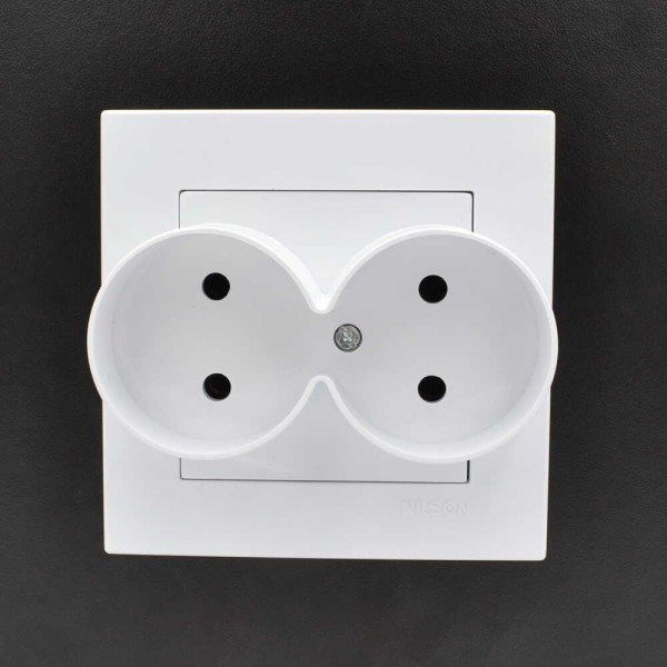 Розетка Nilson Moda біла 2-на без заземлення ( 21111024 ) - фото №3