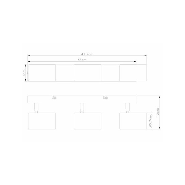 Спот Reality 838503-11 Quentin GU10 3x15W IP20 Bl - фото №2