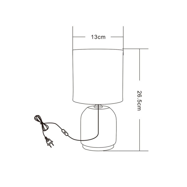 Настільна лампа Zuma Line 5905316655157 Ceri E14 1x40W IP20 чорна - фото №1