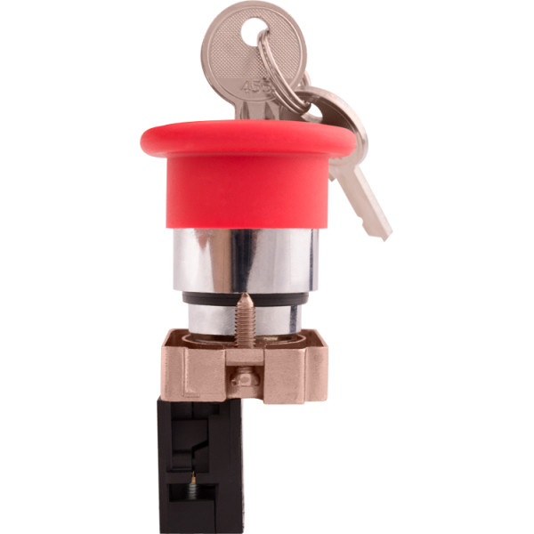 Кнопка грибок E.Next e.mb.bs142 1NC з ключем поворотна червона (p0810124) - фото №1