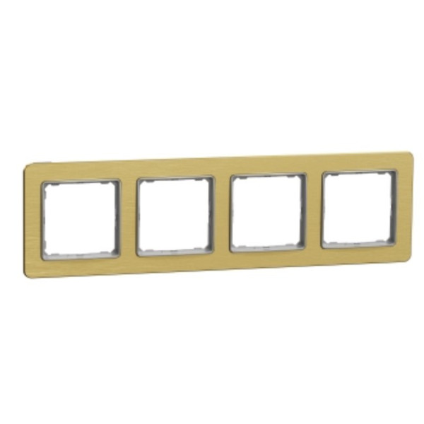 Четырехпостовая рамка Schneider Electric Sedna Elements Sedna Elements матовое золото SDD371804