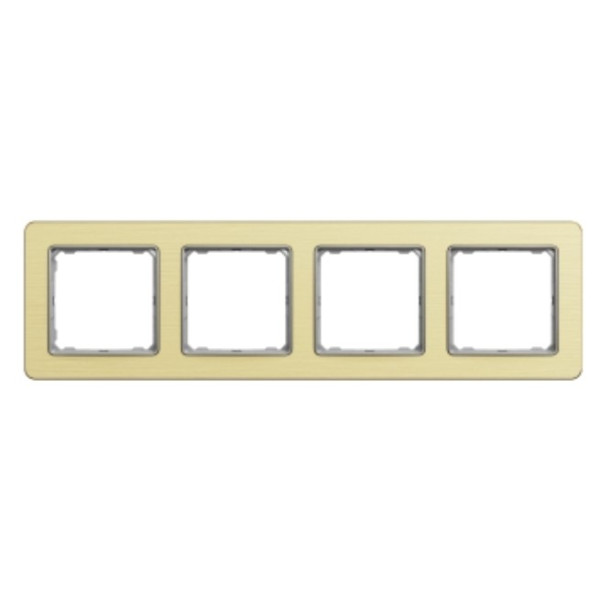 Четырехпостовая рамка Schneider Electric Sedna Elements Sedna Elements матовое золото SDD371804 - фото №4