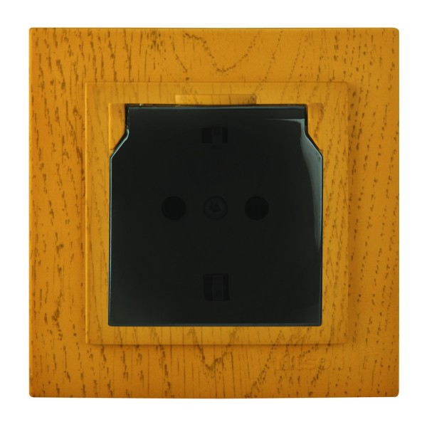 Розетка Nilson Touran дуб 1-на з заземленням з кришкою ( 24251018 )