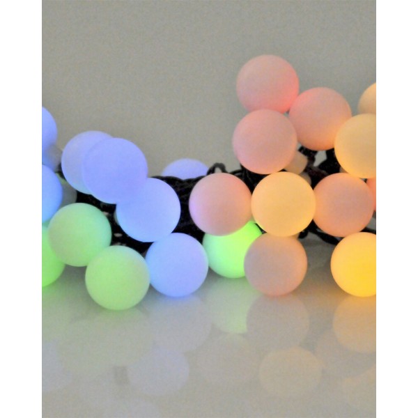 Гирлянда на солнечной батарее Goldlux 315304 Party Milk LED IP44 разноцветная - фото №2