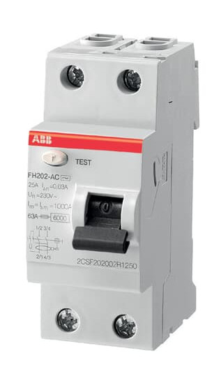УЗО ABB FH202 AC-40/0,03, 40 А, 30 мА, AC