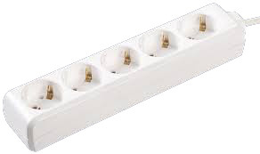 Подовжувач UEC STANDART П05 5 місць 2Р+PЕ/3 метри 3х1мм2 16А/250В