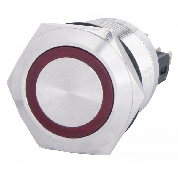 Кнопка Аско-Укрем TYJ 22-371 1NO+1NC 220В з підсвічуванням та фіксацією червона (A0140010136)