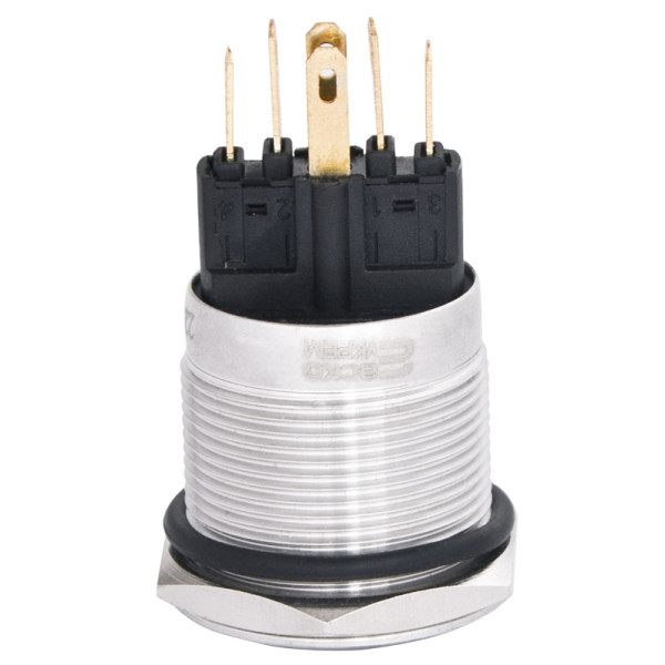 Кнопка Аско-Укрем TYJ 22-371 1NO+1NC 220В з підсвічуванням та фіксацією червона (A0140010136) - фото №3