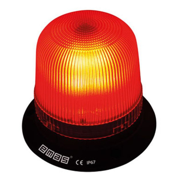 Мультифункціональний проблисковий маяк EMAS Ø120 24В AC/DC червоний - фото №1