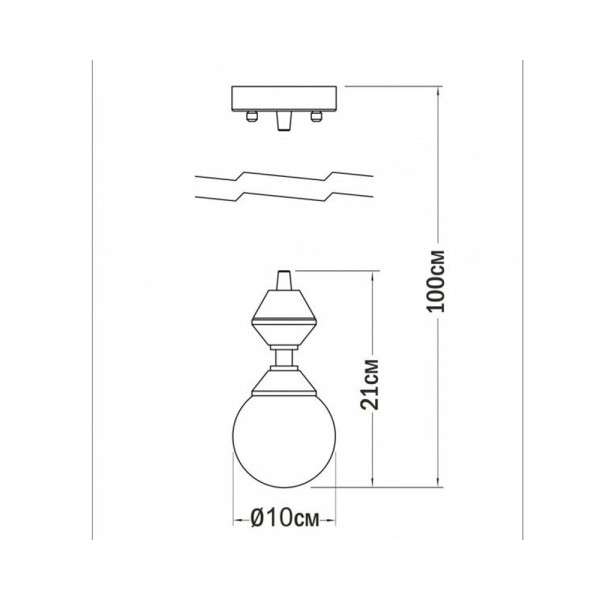 Підвісний світильник, люстра Pikart 4844-1 Dome G9 1x60W IP20 - фото №2
