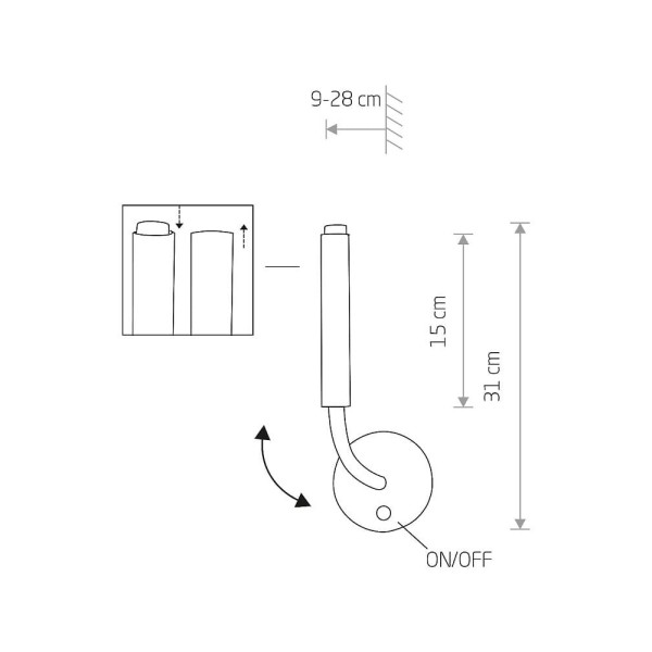 Бра, настінний світильник Nowodvorski 8352 Stalactite G9 1x10W IP20 Bl - фото №2