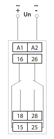 Багатофункціональне реле часу ETI 2470096 CRM-72TO UNI 12-240В AC/DC (2x8A AC1) - фото №2