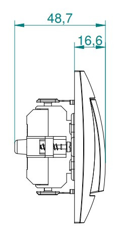 Двоклавішний прохідний вимикач Elektro-Plast Carla 1718-10 (білий) - фото №3