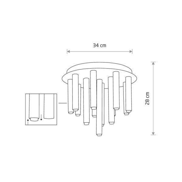 Люстра Nowodvorski 8355 Stalactite G9 13x10W IP20 чорна - фото №1