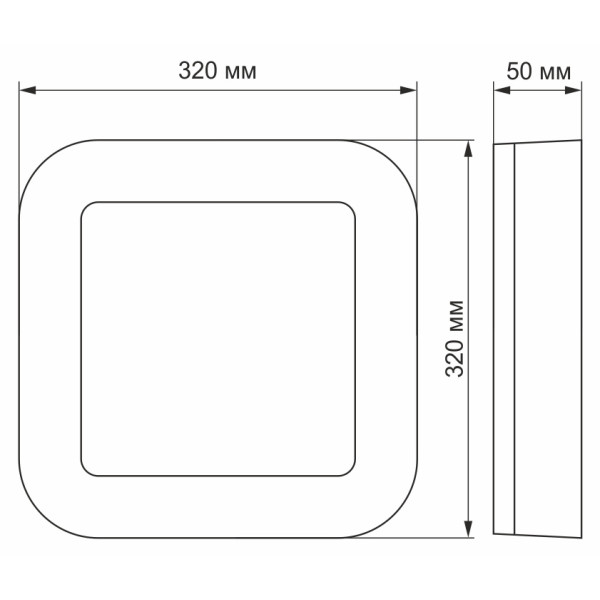 Квадратний LED світильник Videx Art 30Вт 5000K IP65 (VL-BHFS-305) - фото №1