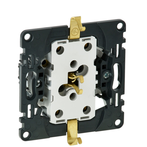 Механизм двойной розетки с з/к (монтаж в однопостовую коробку) Legrand Valena In`Matic