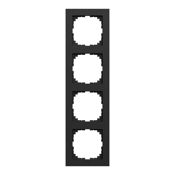 Четырехместная рамка Schneider Electric M-Pure Ocean Plastic MEG4040-3603 черная матовая