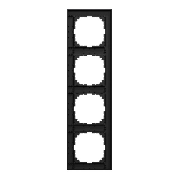 Четырехместная рамка Schneider Electric M-Pure Ocean Plastic MEG4040-3603 черная матовая - фото №2