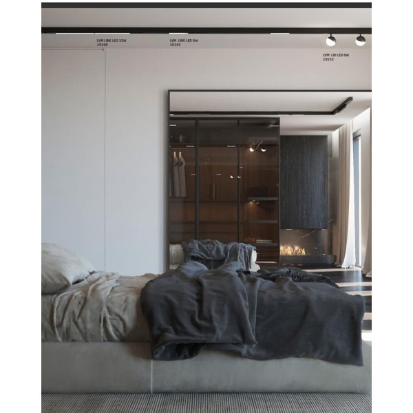 Магнитный трековый светильник Nowodvorski 10148 LVM Line LED 1x15W 3000K 700Lm IP20 черный - фото №1