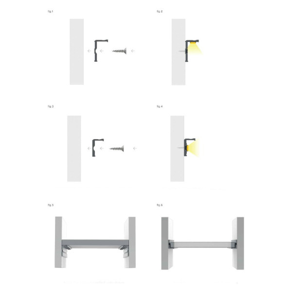 Профиль для светодиодной ленты Lumines F алюминий - фото №3