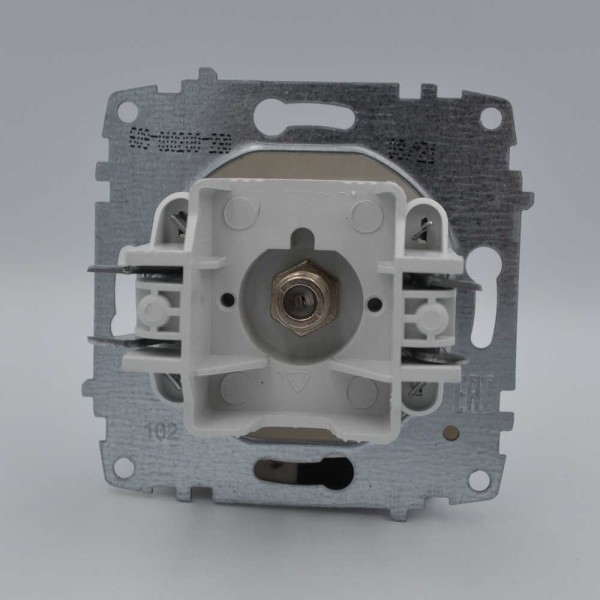 Розетка ELBI ZENA Silverline титан спутниковая SAT F-розьем с рамкой ( 500-011400-280 ) - фото №2