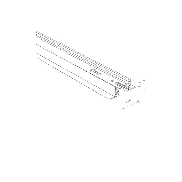 Шинопровод Nowodvorski 39012 Profile recessed trac IP20 Wh - фото №1