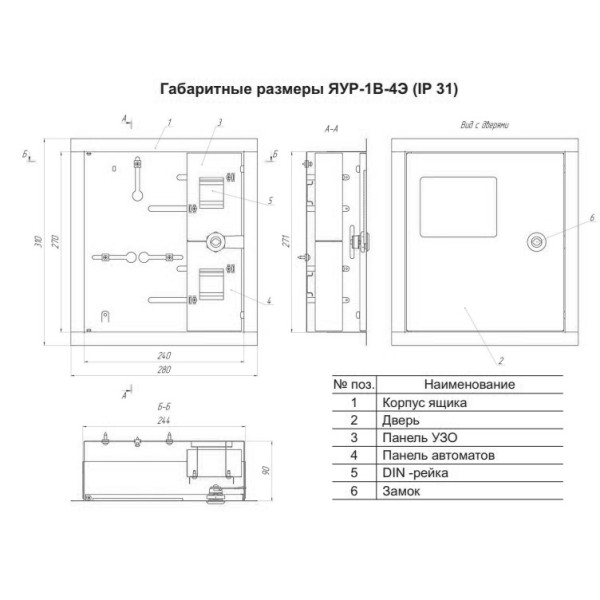 Корпус учета и распределения ЯУР-1В-4Э стандарт - фото №5