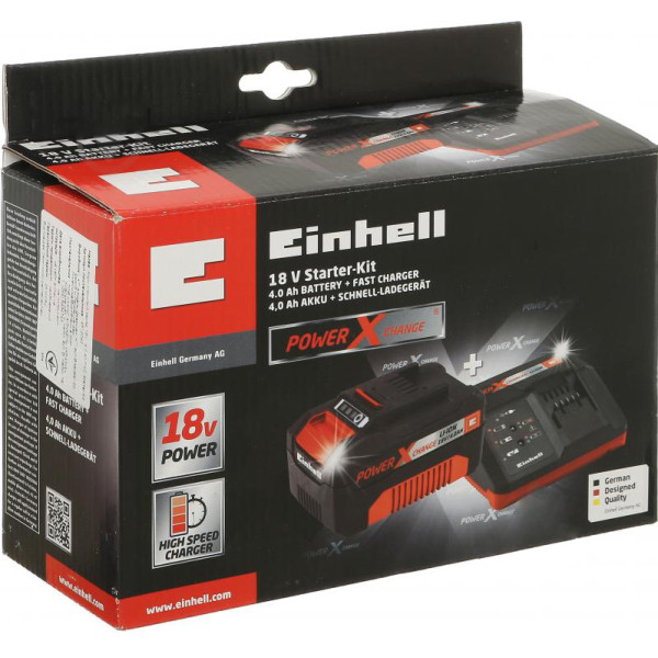 Комплект з акумулятора та зарядного пристрою EINHELL 4512042 18В 4.0Ач PXC Starter Kit - фото №6