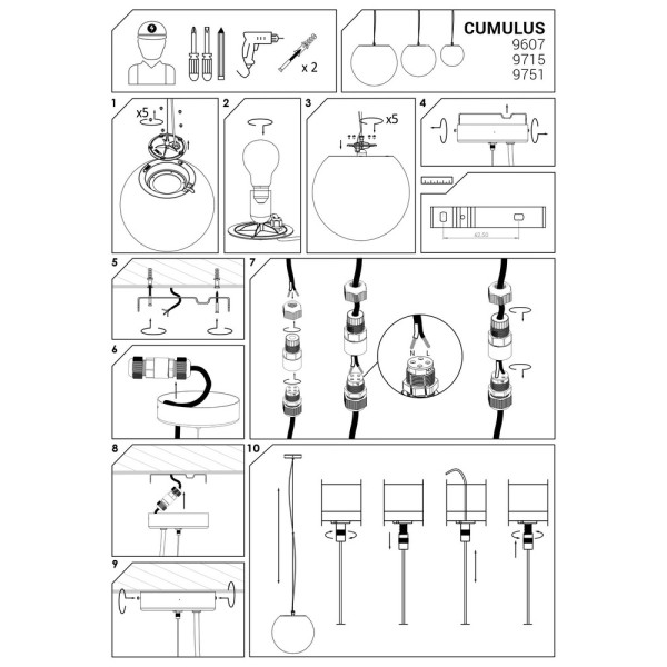 Вуличний світильник Nowodvorski 9751 Cumulus S E27 1x25W IP65 білий - фото №4