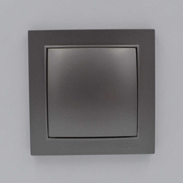 Выключатель Nilson Thor антрацит 1кл ( 27161001 ) - фото №1