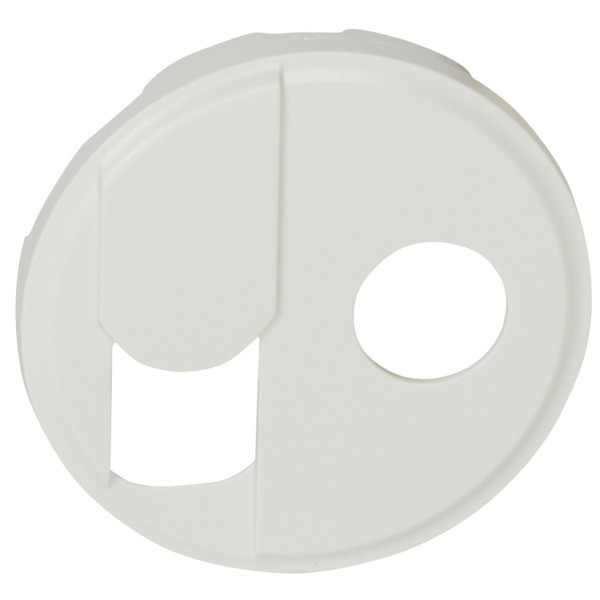 Накладка RJ-45 и TV розетки Legrand Celiane (068239) тип F (белый)