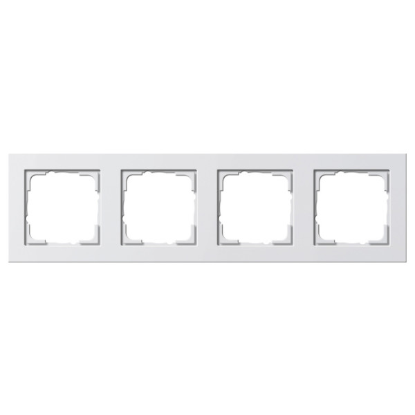 Рамка четырехместная Gira E2 белая (021429)