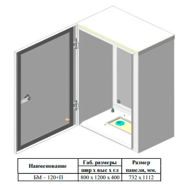 Бокс монтажный Билмакс БМ-120 с панелью монтажной - фото №4