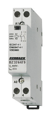 Модульний контактор Schrack BZ326479 230В АС 1НО+1НЗ 25А