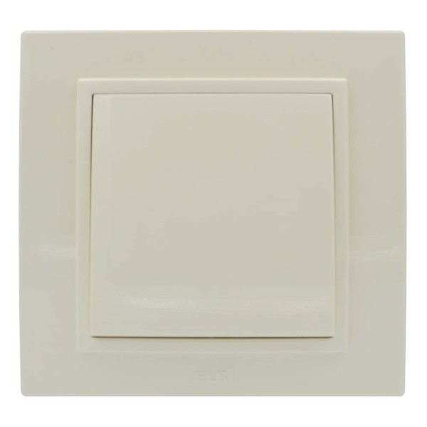 Вимикач ELBI ZENA кремовий 1кл з рамкою ( 500-010300-200 )