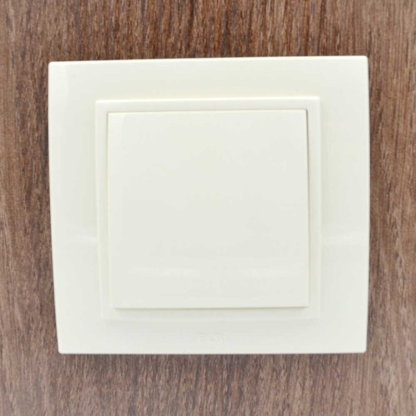 Вимикач ELBI ZENA кремовий 1кл з рамкою ( 500-010300-200 ) - фото №7