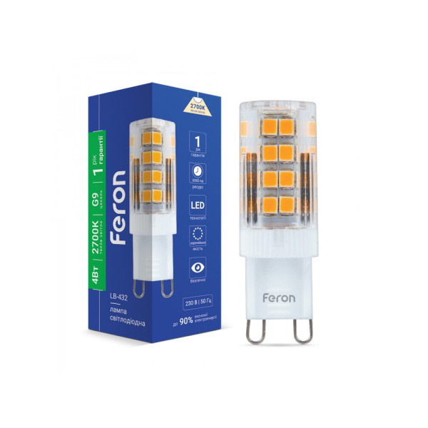 Светодиодная лампочка Feron LB-432 Bulb G9 4W 2700K 350Lm IP20