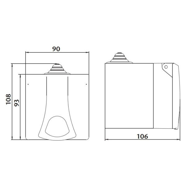 Настенный силовой разъем Sez IZVN3243 - фото №1