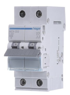 Автоматичний вимикач Hager MCN232 6кА C 32A 2P