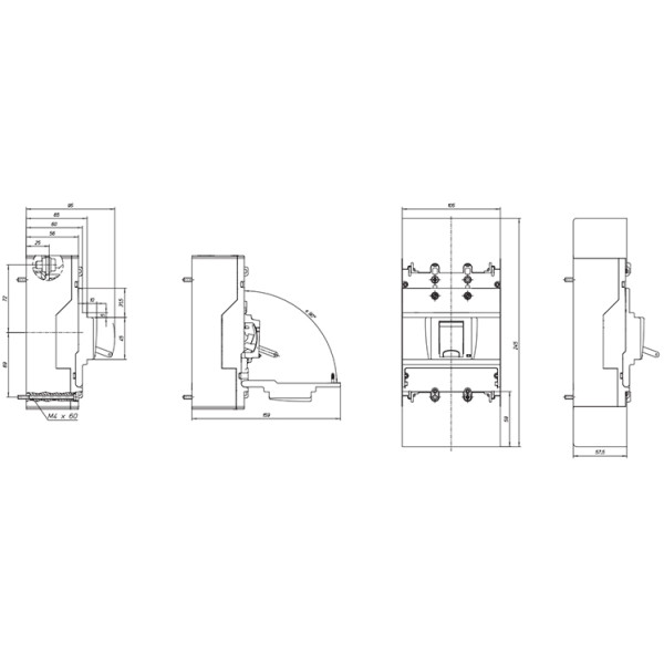 Автоматичний вимикач Eaton (Moeller) BZMB2-A160 - фото №2