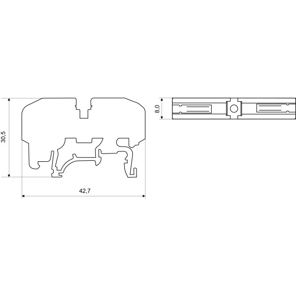 Универсальная клемма на Din-рейку Аско-Укрем PCT-211 серая (A0130010113) - фото №4