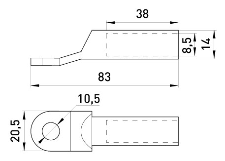 Медно-алюминиевый кабельный наконечник E.Next e.end.stand.ca.dtl.1.35 (s038004) - фото №1
