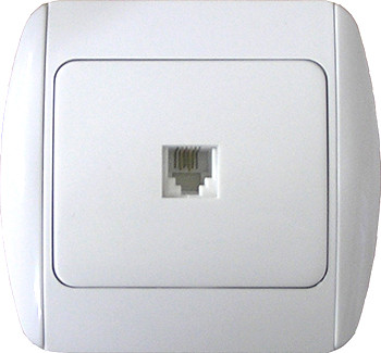 Телефонная розетка E.Next e.install.stand.814P1+f.cer одинарная (s035043c)