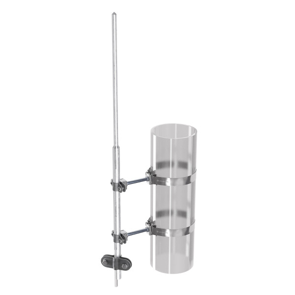 Блискавкоприймач з кріпленням до труби Leo Lightman 2м Ni/Al (409206)