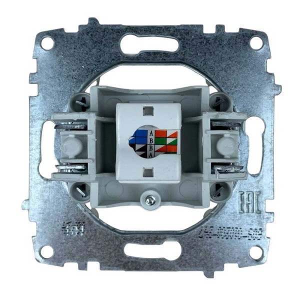 Розетка ELBI ZENA белая компьютерная 1-я без рамки ( 609-010200-247 ) - фото №1