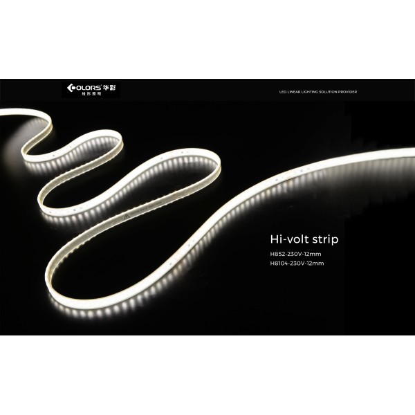 LED стрічка COLORS 52-2835-230V-IP65 5.3W 450Lm 2850K 50м (H852-230V-12mm-WW) - фото №3